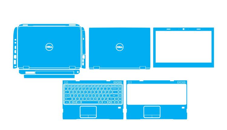 Dell Vostro 3350 - P13S Skin Template Vector