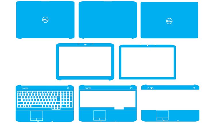 Dell latitude E5520 - E5530 - P28G Skin Template Vector