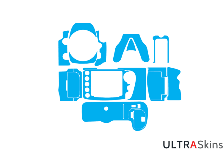 Nikon D300 Skin Template Vector