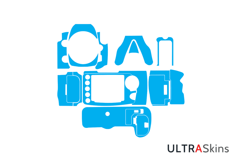 Nikon D300S Skin Template Vector