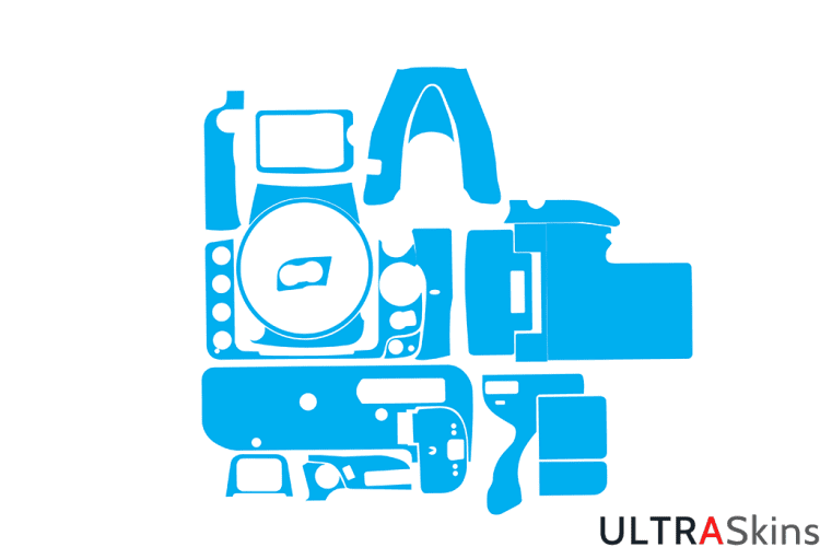 Nikon D7000 Skin Template Vector