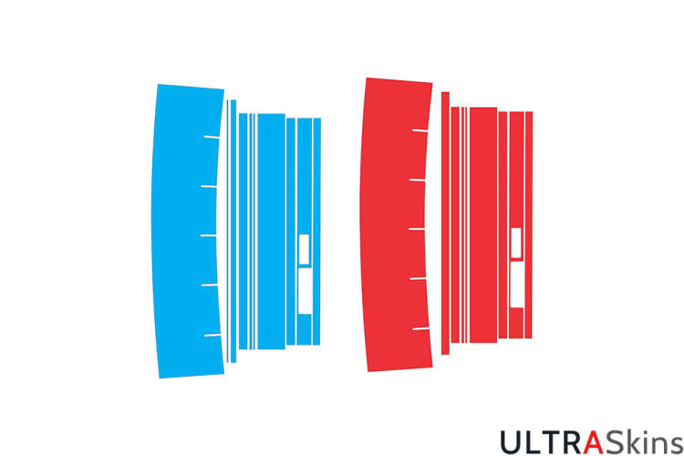Canon EF 135mm f2L USM Skin Template Vector