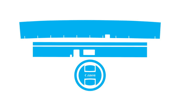 Canon EF 50mm f/1.8 STM Skin Template Vector