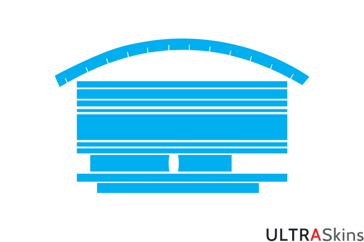 Canon EF 70-300mm f/4-5.6 IS USM Skin Template Vector