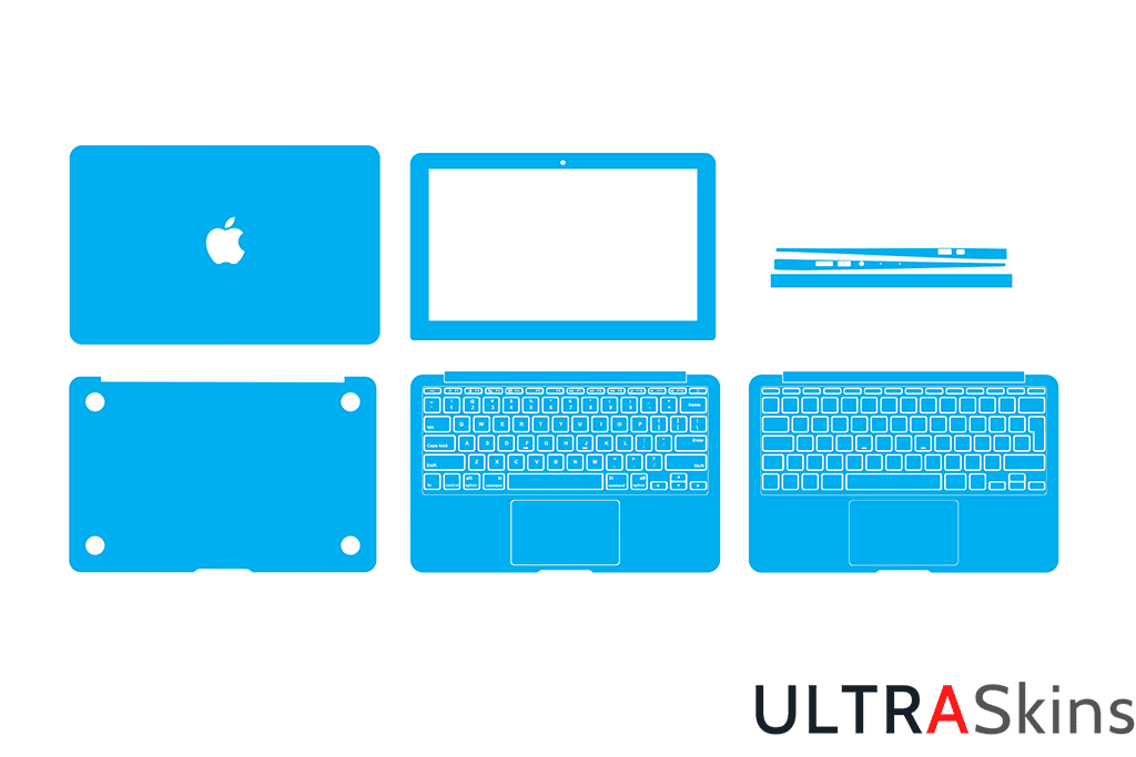 MacBook Air 11-inch A1465 Skin Template Vector - ULTRASkins.Net