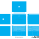 Microsoft Surface Laptop 1 /  Laptop 2 Skin Template Vector Cut File